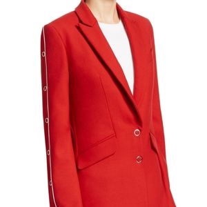 Johnathan simkhai boxy blazer with ring snap